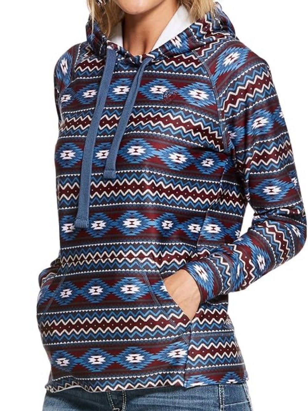 Ariat Tek Cold Series Conquest Aztec Hoodie Size M Womens Western